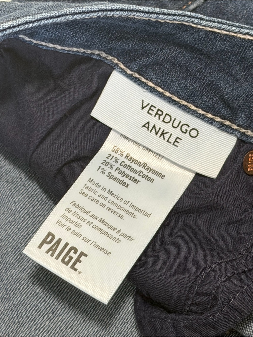 PAIGE Dark Indigo Skinny Jeans - Picture 5 of 6